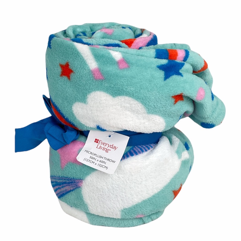 Everyday Living Unicorns & Rainbows Blanket, 50x60
